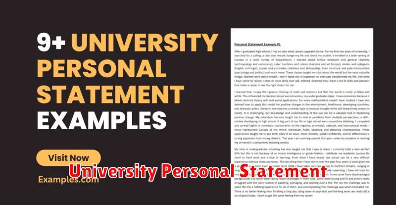 University Personal Statement